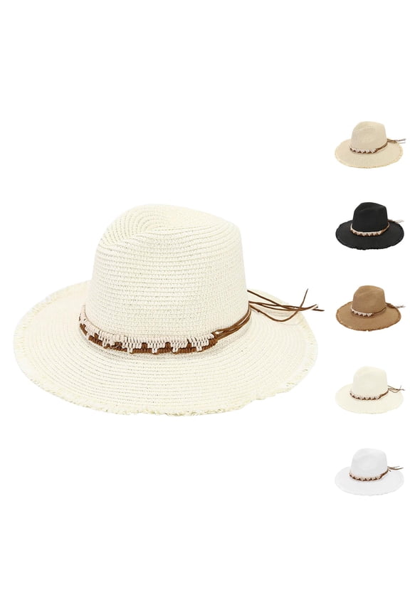 UV Protection Straw Sun Hat for Women – Packable Wide Brim Beach Hat for Outdoor Adventures, Vacation, Hiking & Travel, Stylish & Comfortable for Full Sun Protection