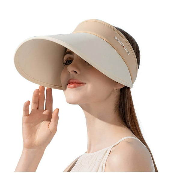 UV Protection Sun Hats for Women Floppy Beach Hat for Summer Outdoor Fun Ladies' Summer Sun Hat With Large Brim & Foldable Ice Silk Visor Cap In Design