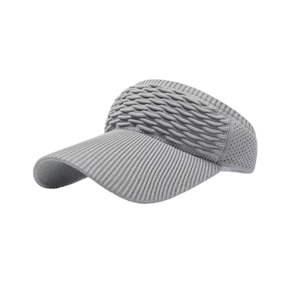 UV Protection Sun Visor Hat Wide Brim Knitted Running Visor for Women Ponytail Friendly Quick Drying Breathable Sports Cap for Golf Beach Tennis Summer Outdoor Elastic Lightweight