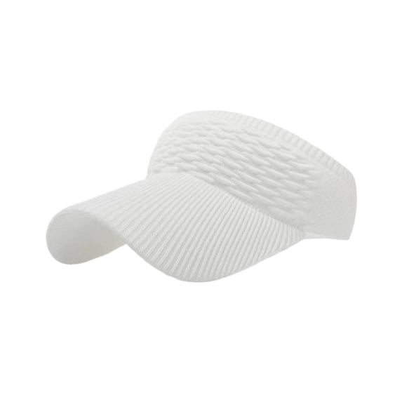 UV Protection Sun Visor Hat Wide Brim Knitted Running Visor for Women Ponytail Friendly Quick Drying Breathable Sports Cap for Golf Beach Tennis Summer Outdoor Elastic Lightweight
