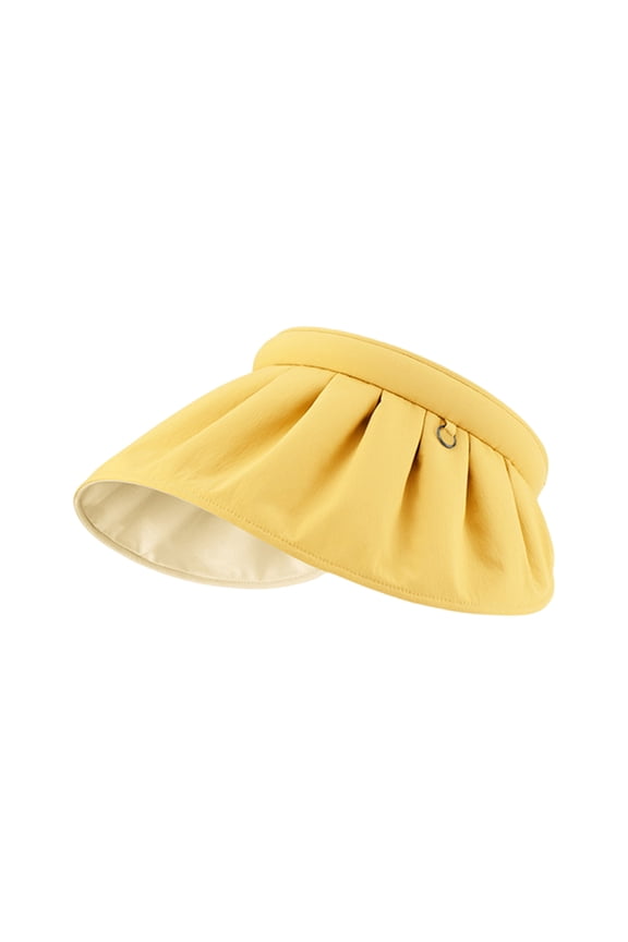 UV Protection Wide Brim Clip-On Sun Visors for Women | Summer Foldable Sun Hats - Packable Shell Design