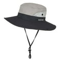 thumbnail image 1 of UV Protection Wide Brim Sun Hats, Foldable Sunshade Sun Ponytail Cap Wide Brim Quick Drying Breathable Packable Bucket Hat With Chin Strap for Travel Fishing Outdoor activities, etc, 1 of 4