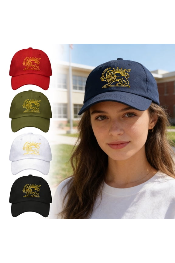 UV-Protective Adjustable-Fit Vibrant Iranian Flag Printed Baseball Cap - Stylish Breathable Hat for Daily Wear & Outdoor Activities, Perfect Year of the Horse & Fashion Necessity, Black