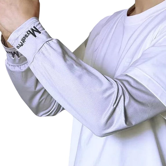 UV Protective Arm Sleeves Pair Lightweight Breathable Polyester for Outdoor Sports and Daily Sun Protection