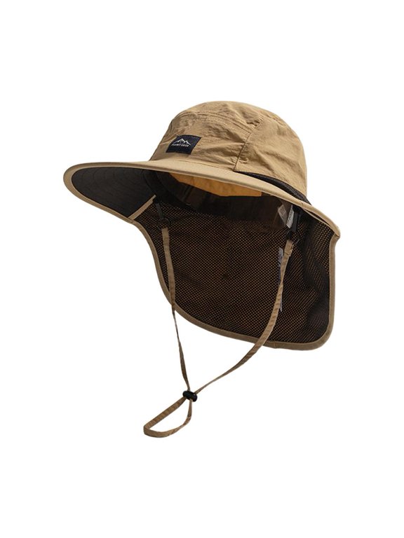 UV Protective Outdoor Sun Hat - Breathable Polyester, Wide Brim, One Size