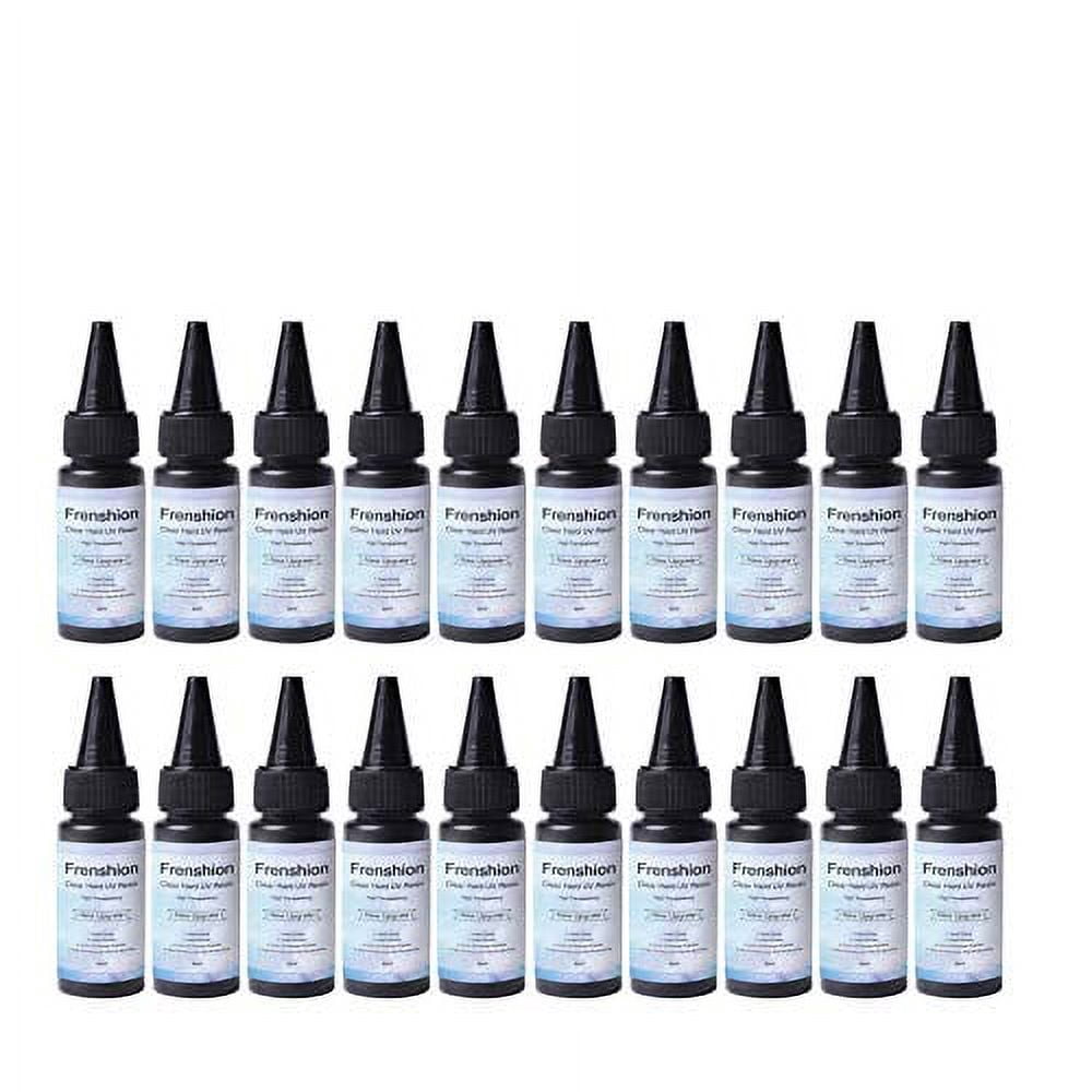UV Resin-20 Pieces 30ML Upgrade I Minute Quick Cure! Hard Type Crystal Clear Epoxy Resin, UV Glue Ultraviolet Curing, Solar Cure Sunlight Activated Resin for Jewelry Making
