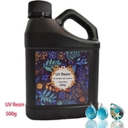 UV Resin,500g Crystal Clear Fast Curing Resin for DIY Craft Jewelry Making, Ultraviolet Odorless Thin Epoxy Resin, Low Shrinkage UV Resin Kit for Mold, Casting & Coating