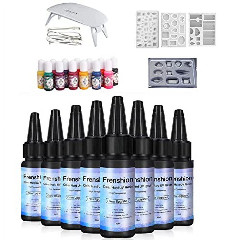 UV Resin Lamp Included8 Pieces 30ML Upgrade I Minute Quick Cure! Hard