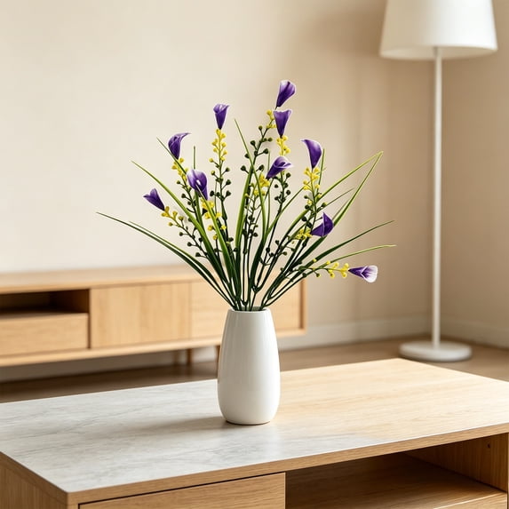 UV Resistant 5 Prong Plastic Artificial Spring Flowers, Fade-Proof ...