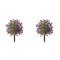 UV Resistant Artificial Flowers Outdoor Shrubs with Ground Stake,23.62 Inch Realistic Flower Bushes for Garden Patio Yard Porch Decoration, for Indoor Outdoor Use,Wedding Party Decor