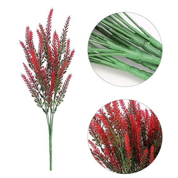 UV Resistant Artificial Lavender Flowers Outdoor, Faux Plastic Plant ...
