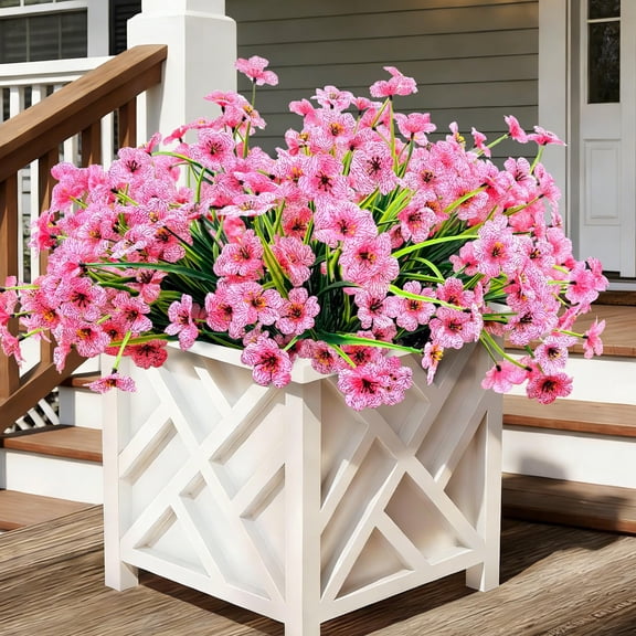 UV Resistant Artificial Silk Blooms for Outdoor Planter & Patio Decor