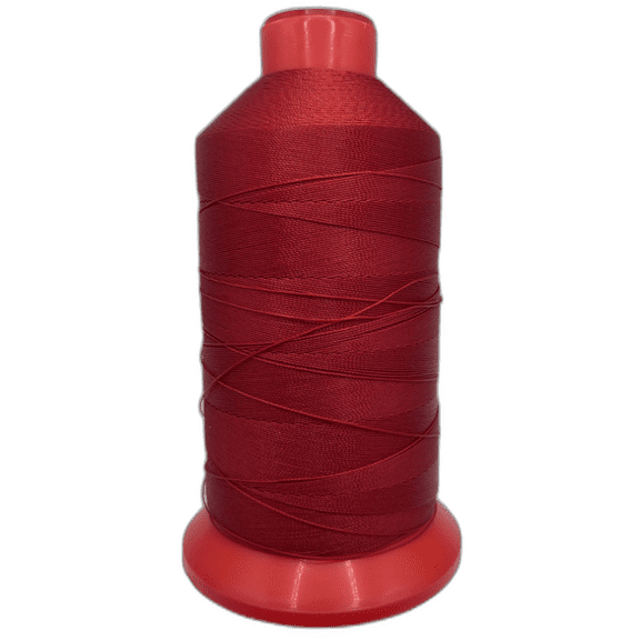 UV Resistant Bonded Polyester Sewing Thread for Upholstery, Outdoor, Marine 4 oz (Tex 70, Red)