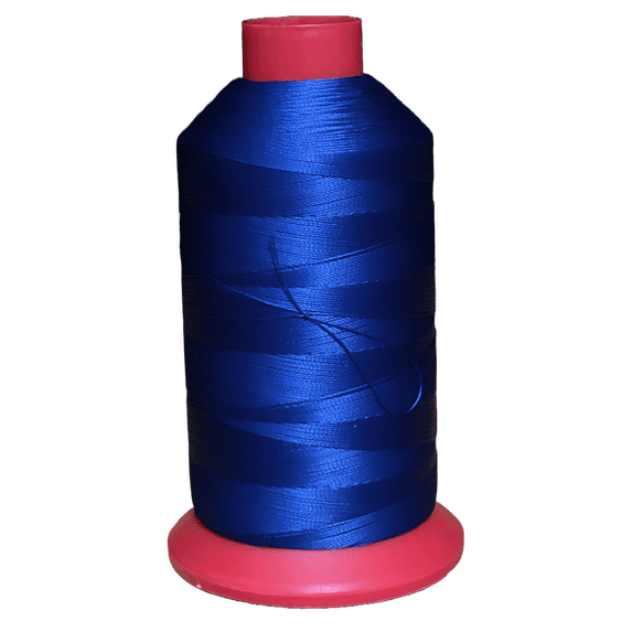 UV Resistant Bonded Polyester Sewing Thread for Upholstery, Outdoor, Marine 8 oz (Tex 210, Royal)