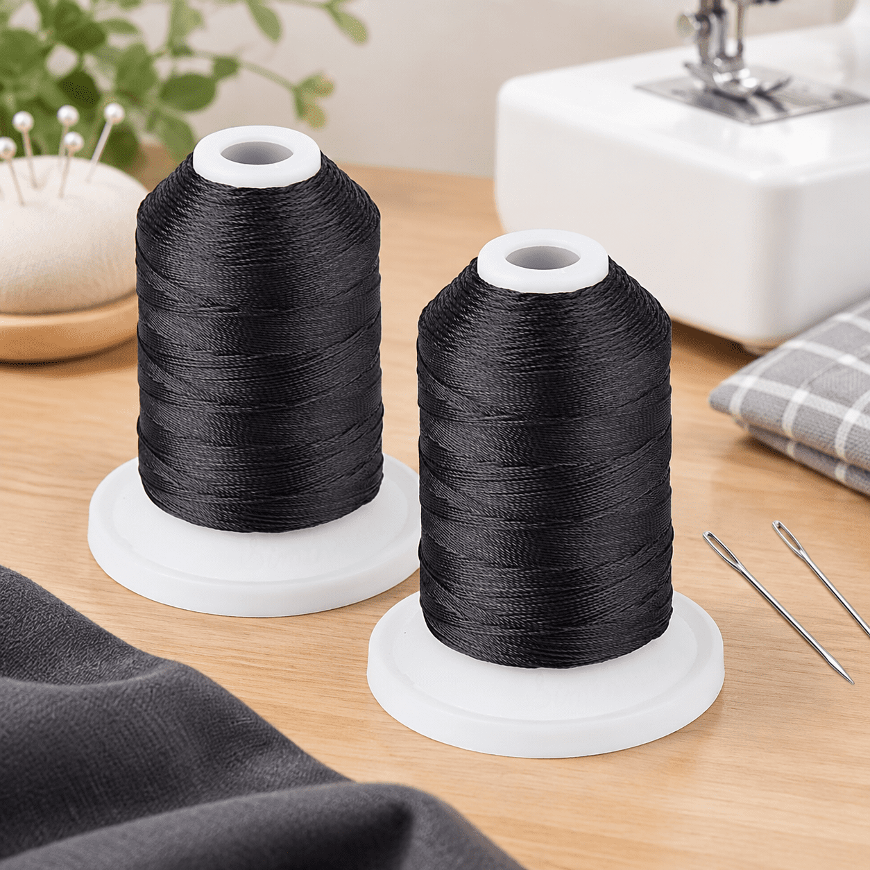 Threadin Sewing UV Resistant Heavy Duty Outdoor Thread for Sewing Black - Walmart.com