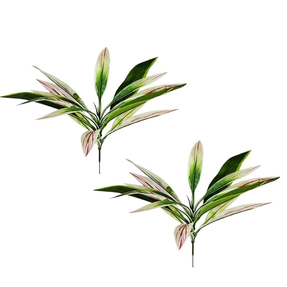 UV Resistant Large Artificial Tropical Plants, Realistic Faux Outdoor Greenery, Potted Fake Boston Ferns Agave Hostas Shrubs Flower Grass for Patio Front Porch Outside Garden Decor,D
