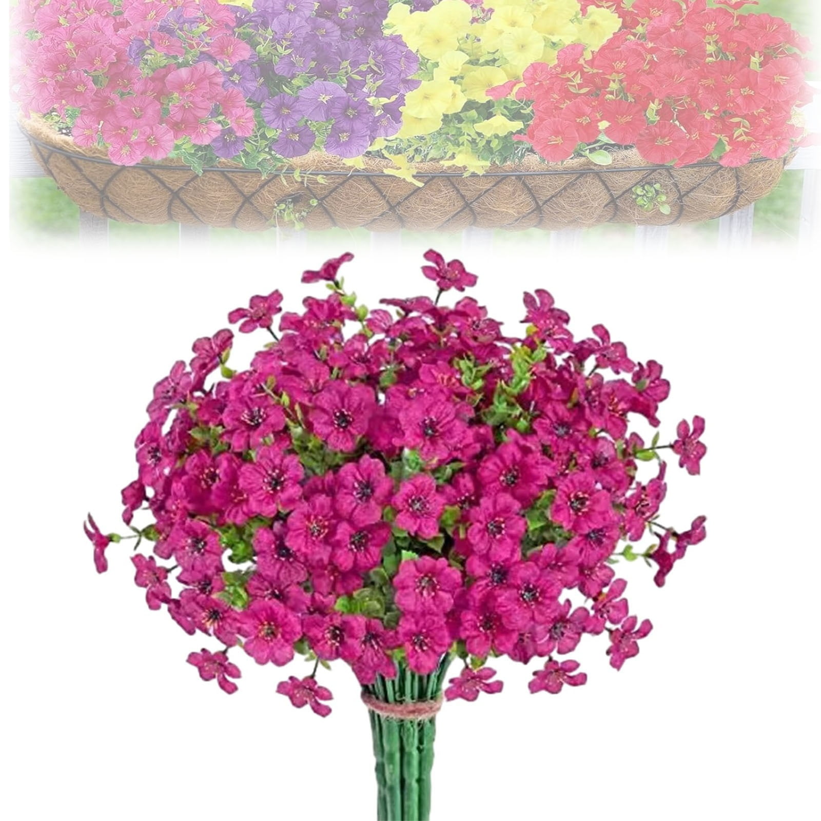 UV-Resistant Outdoor Artificial Flowers Large, Lifelike Faux Plants for ...