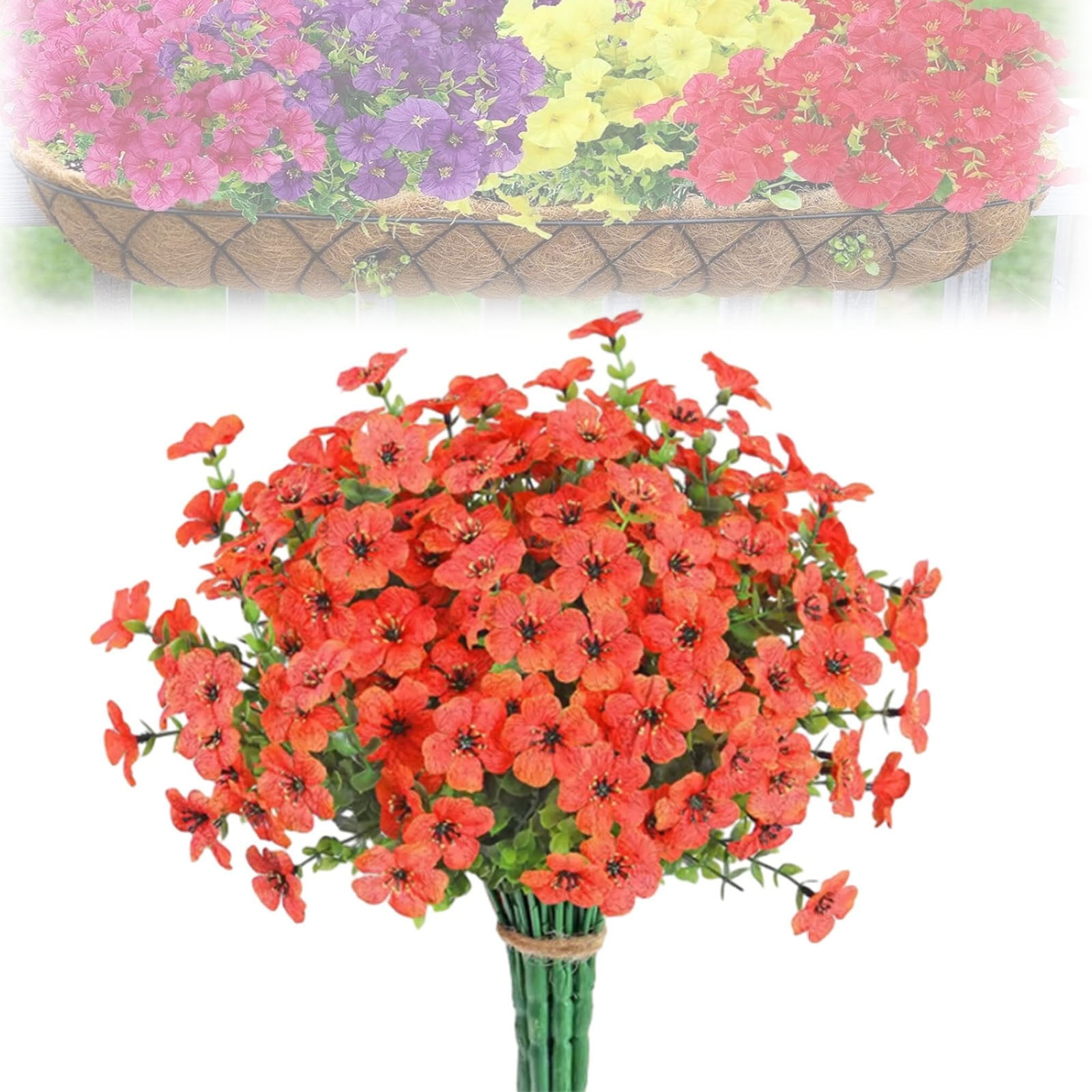 UV-Resistant Outdoor Artificial Flowers Large, Lifelike Faux Plants for ...