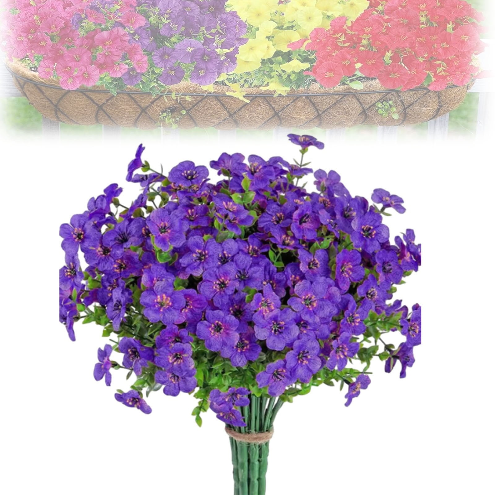 UV-Resistant Outdoor Artificial Flowers Large, Lifelike Faux Plants for ...