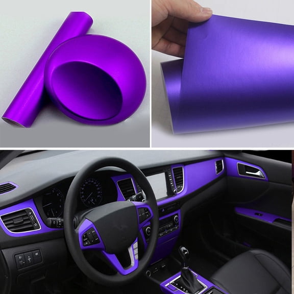 UV Resistant Sticker Vinyl Waterproof Wrap 12\" X 60\" 30*150CM Accessories Matte Chrome Metallic Satin Purple