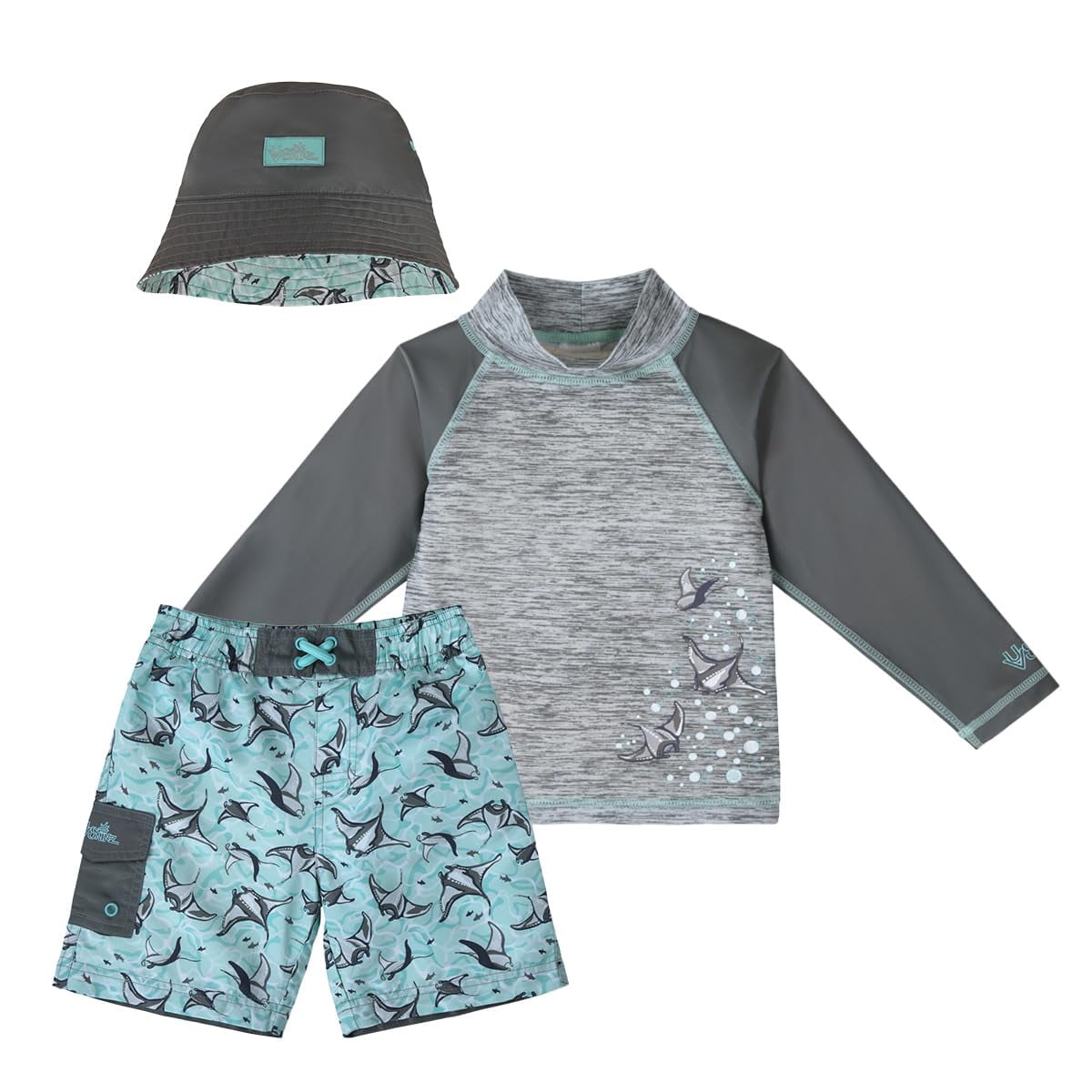 UV SKINZ Boys 3 Piece Sun and Swim Set with UPF 50+ Sun Protection