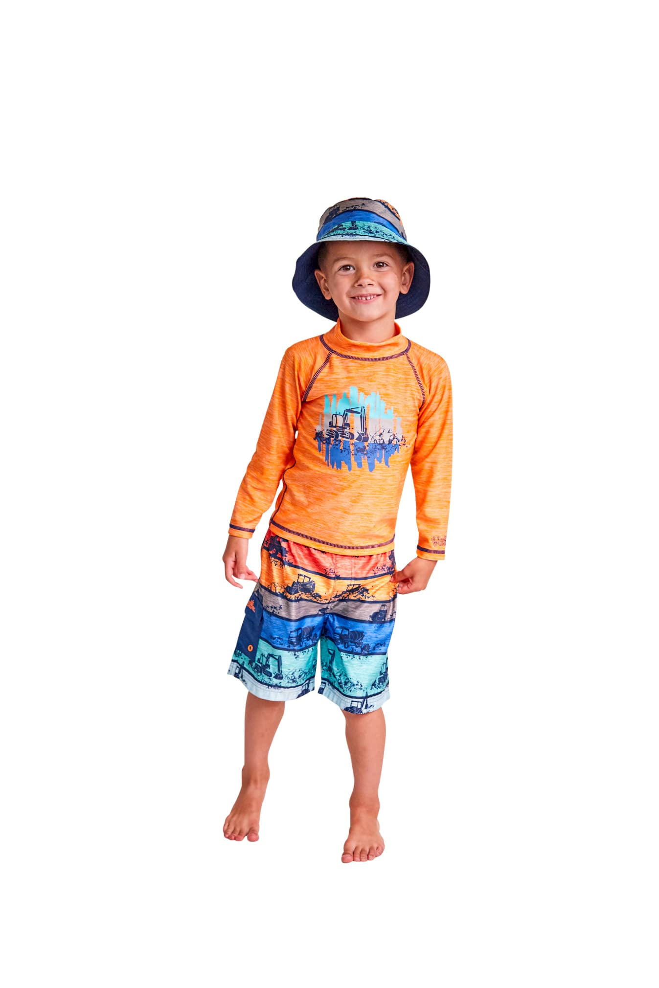 UV SKINZ Boys 3 Piece Sun and Swim Set with UPF 50 Sun Protection Boys Swimsuit Toddler Swim Suits