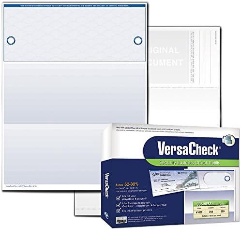 UV Secure Checks - 250 Blank Business Voucher Checks - Blue Elite - 250 ...