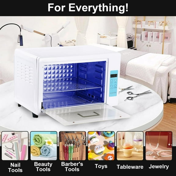UV Sterilizer for Esthetician, Nail Tool Cleaning Machine, Sterilizer Cabinet for Esthetician with Large 24L Capacity for Nails Shop, Tattoo Studio, Commercial Uses