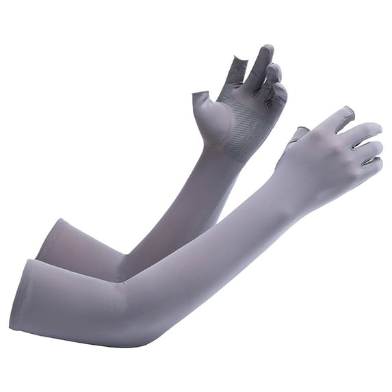 UV Sun Protection Arm Sleeves, UPF 50 Sports Cooling Arm Compression Sleeves for Men Women Teenager,Grey,One Size,Dailypoc