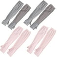 thumbnail image 1 of UV Sun Protection Arm Sleeves for Men & Women, Athletic Sports Sleeve for Football, Golf - Grey + Pink, 1 of 5