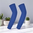 thumbnail image 1 of UV Sun Protection Cooling Arm Sleeves, Outdoor Sports Ice Silk Sun Compression Arm Sleeve for Men Women Teenager Royal Blue M, 1 of 3