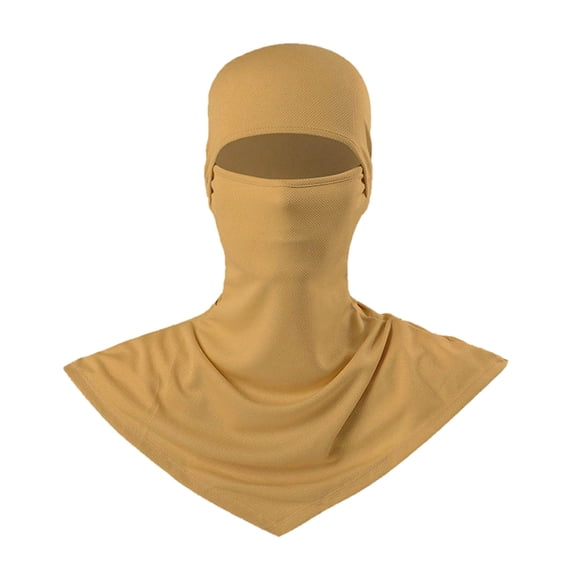 UV Sun Protection Face Mask with Neck Coverage Neck Gaiter Scarf UPF50+ Face Breathable Design for Summer Outdoor Activities Khaki One Size