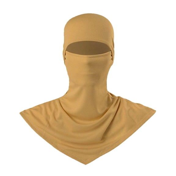 UV Sun Protection Face Mask with Neck Coverage Neck Gaiter Scarf UPF50+ Face Breathable Design for Summer Outdoor Activities Khaki One Size