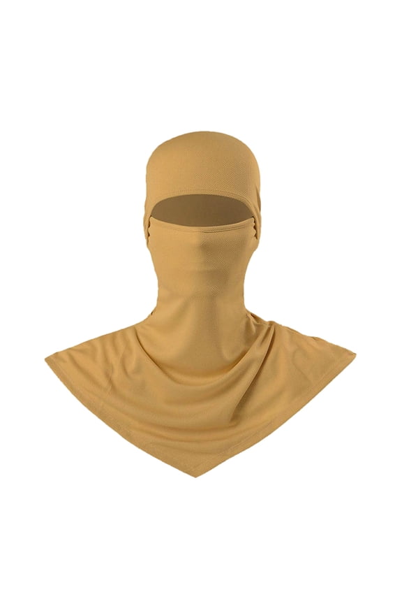 UV Sun Protection Face Mask with Neck Coverage Neck Gaiter Scarf UPF50+ Face Breathable Design for Summer Outdoor Activities Khaki One Size