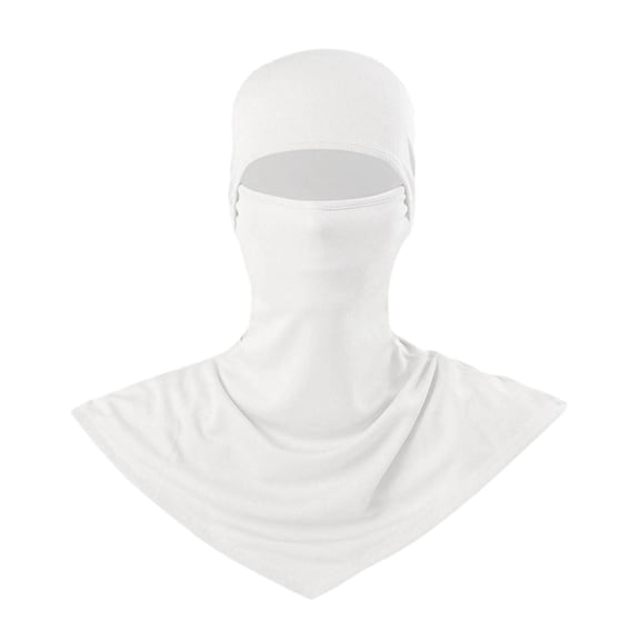UV Sun Protection Face Mask with Neck Coverage Neck Gaiter Scarf UPF50+ Face Breathable Design for Summer Outdoor Activities White One Size