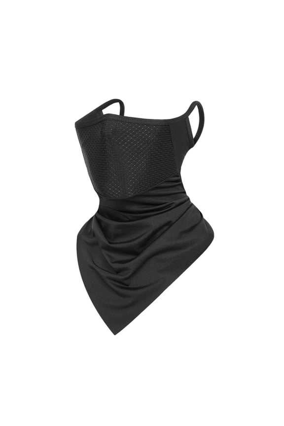 UV Sun Protection Face Mask with Neck Coverage UPF 50+ Face Breathable Design for Summer Outdoor Activities Black A