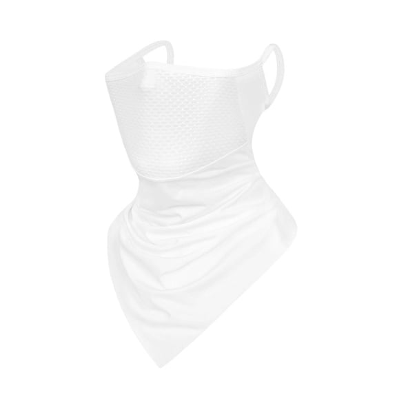 UV Sun Protection Face Mask with Neck Coverage UPF 50+ Face Breathable Design for Summer Outdoor Activities White A