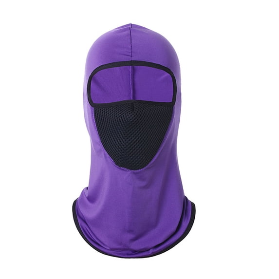UV Sun Protection Face Mask with Neck Coverage UPF 50+ Face Soft Breathable Design for Summer Outdoor Activities Dark Purple One Size
