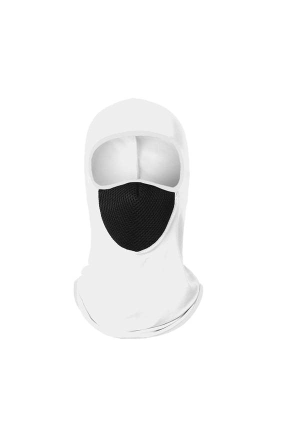 UV Sun Protection Face Mask with Neck Coverage UPF 50+ Face Soft Breathable Design for Summer Outdoor Activities White One Size