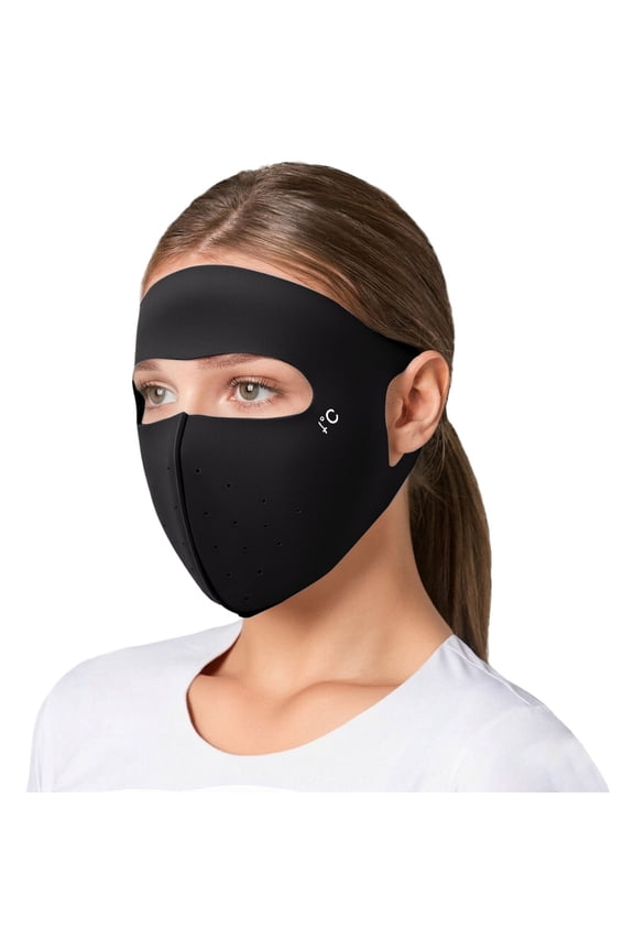 UV Sun Protection Half Face Mask,Uv Face Shield Breathable Mask Face Covers Sun Protection Mask Sunscreen Mask Sun Mask Uv Masks For WomenFor Golf Hiking Running Cycling,Black