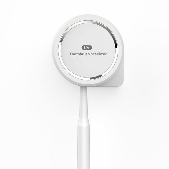 UV Toothbrush Sanitizer Case,Toothbrush Sanitizer and Holder Cover Caps with Fan Drying, Rechargeable Portable Toothbrush Cleaner Case Fits Most Electric (White)