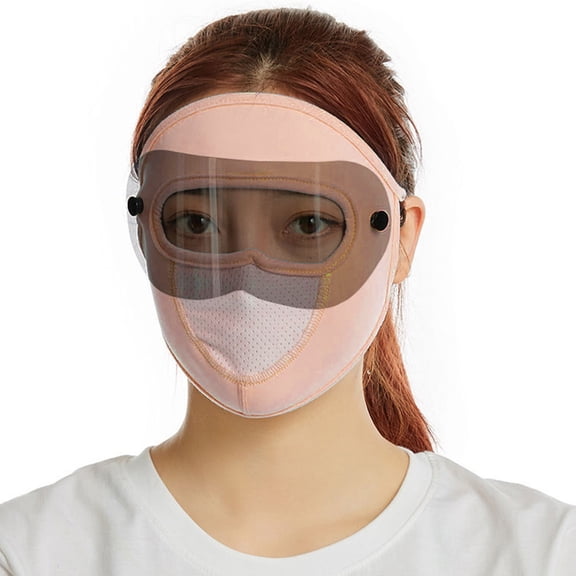 UV for Stretchy Full Face Mask Washable Breathable Ice Silk Ear for Outdoor Sports Dustproof