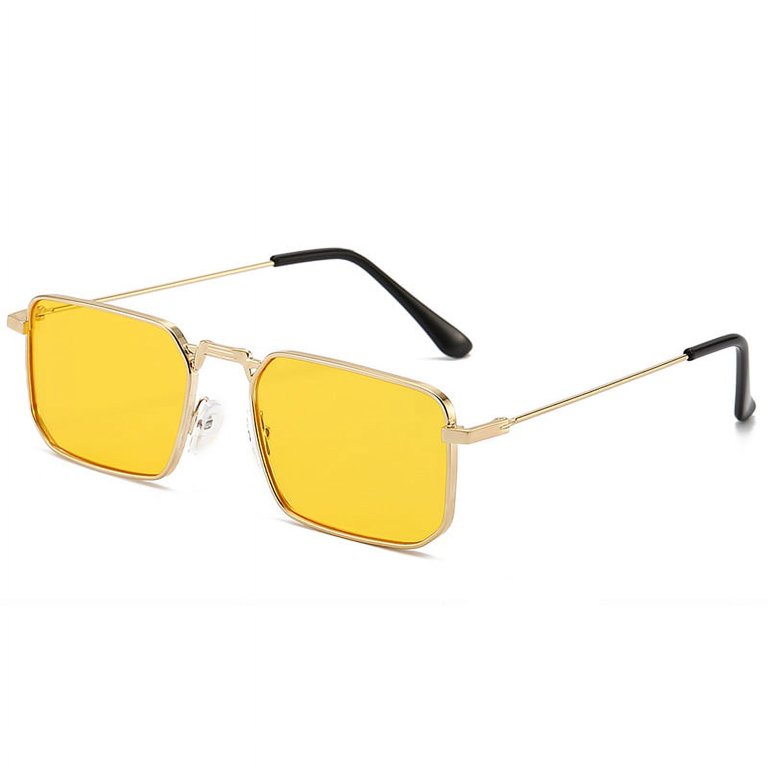 UV-proof sunglasses Polarized Metal Hollow Square Small Frame