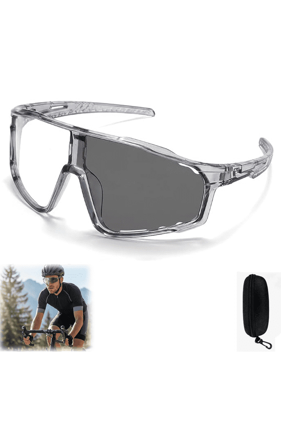 UV400 Photochromic Polarized Glasses, Impact Resistant Outdoorsports Work Eyewear for Work, Sport Sunglasses
