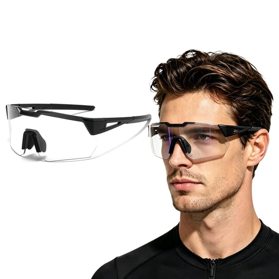 UV400 Photochromic Polarized Safety Glasses, 2026 Upgraded Impact Resistant PC Lens Transition Sunglasses