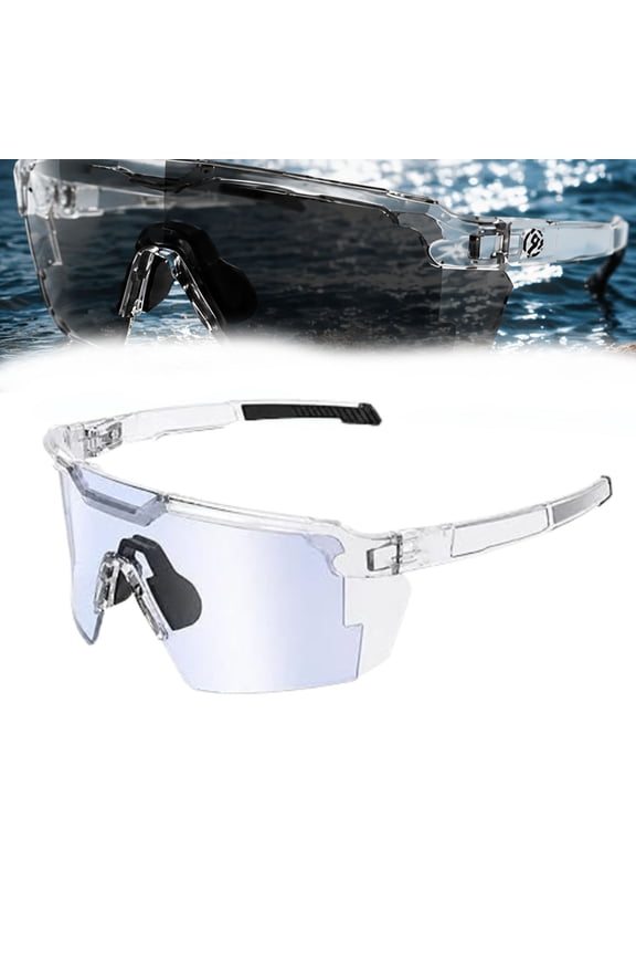 UV400 Photochromic Polarized Safety Glasses - Impact Resistant PC Lens Transition Sunglasses for Sports & Work