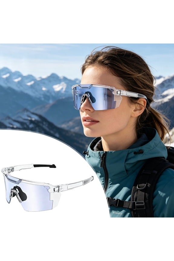 UV400 Photochromic Polarized Safety Glasses - Impact Resistant PC Lens Transition Sunglasses for Sports & Work