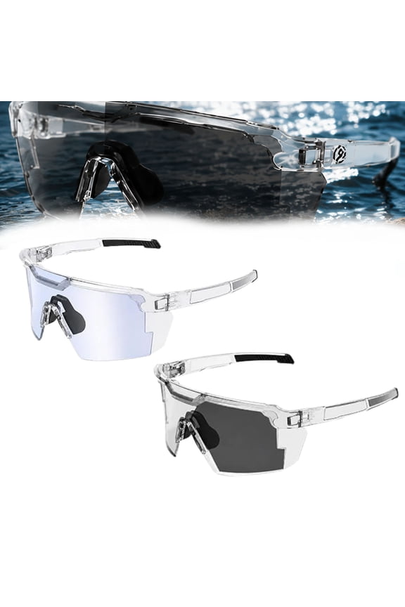 UV400 Photochromic Polarized Safety Glasses - Impact Resistant PC Lens Transition Sunglasses for Sports & Work