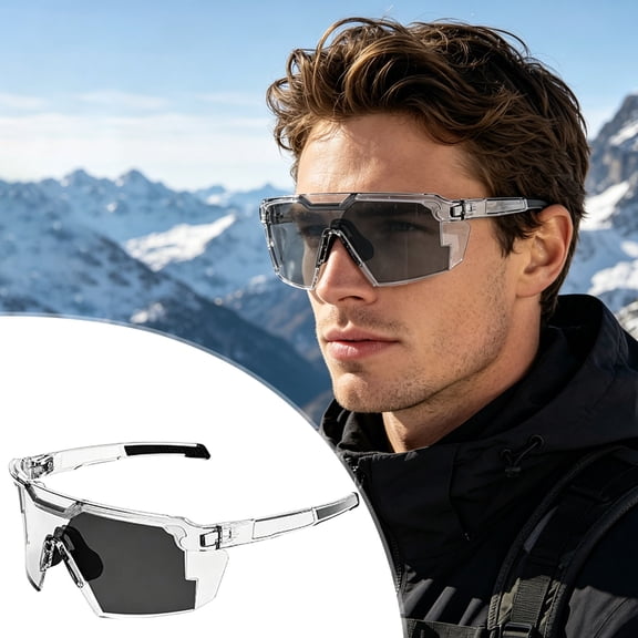 UV400 Photochromic Polarized Safety Glasses - Impact Resistant PC Lens Transition Sunglasses for Sports & Work