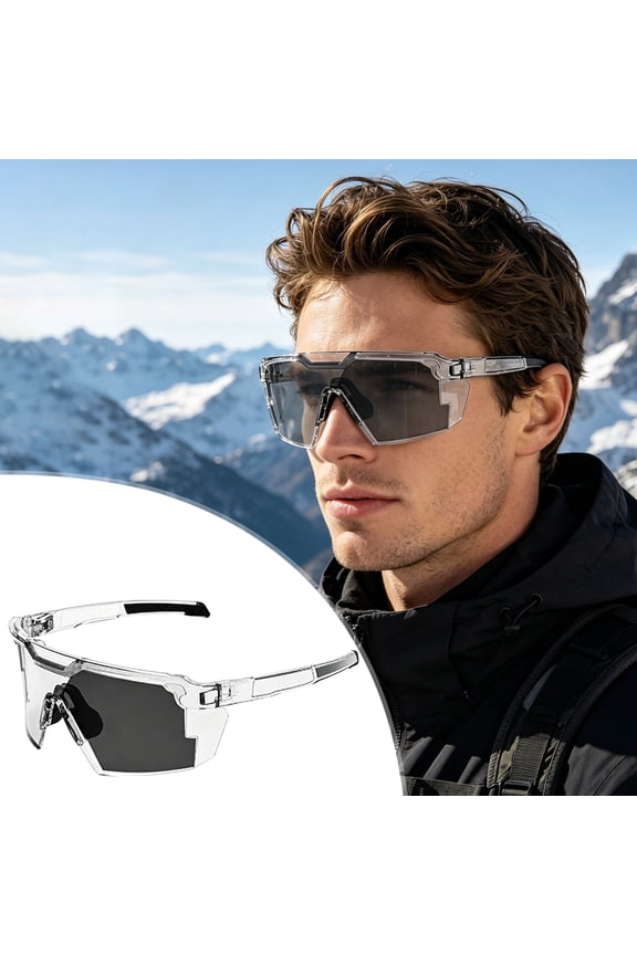 UV400 Photochromic Polarized Safety Glasses - Impact Resistant PC Lens Transition Sunglasses for Sports & Work